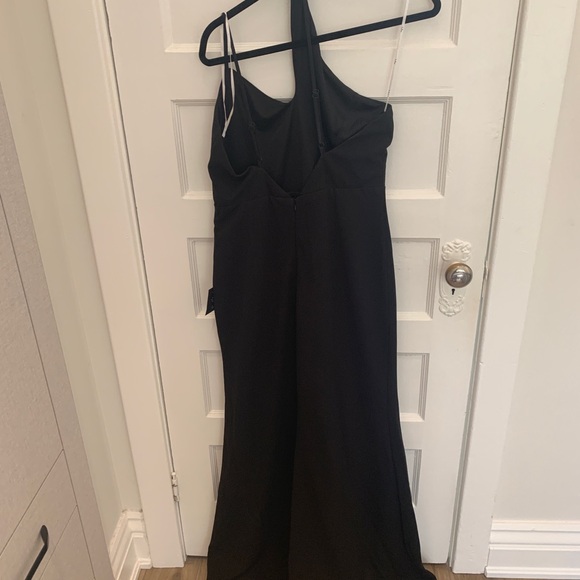 Lulus One Shoulder Black Mermaid Formal Dress, Size XL - Picture 11 of 14